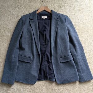 LOFT Blue Blazer Structured Suit Jacket